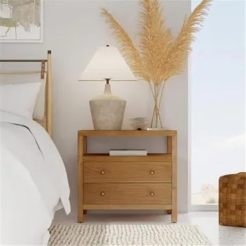 Butler Specialty Company Nora 2 Drawer Wood Wide Nightstand - Natural