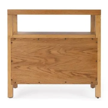 Butler Specialty Company Nora 2 Drawer Wood Wide Nightstand - Natural