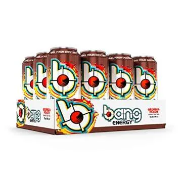 Bang Energy Georgia Peach Sweet Tea, Sugar-Free Energy Drink, 16 Ounces (Pack of 12)