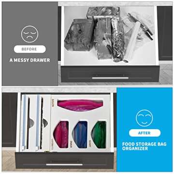 PILIPILI Bamboo Foil and Wrap Dispenser for Kitchen