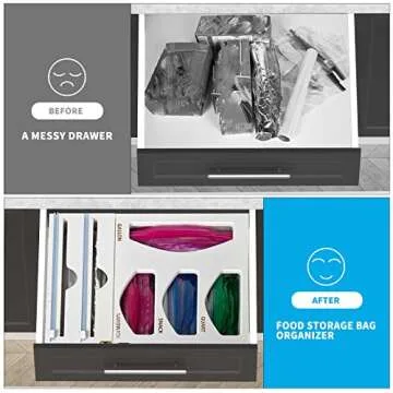 PILIPILI Bamboo Foil and Wrap Dispenser for Kitchen