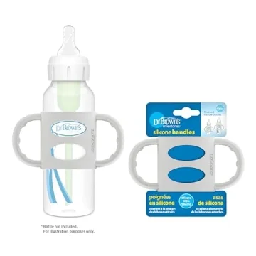 Dr. Brown's Silicone Baby Bottle Handles for Easy Gripping