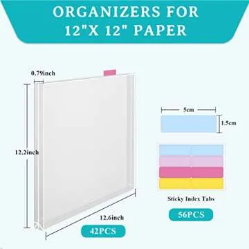 Caydo 42-Piece Scrapbook Paper Storage - Organize with Style
