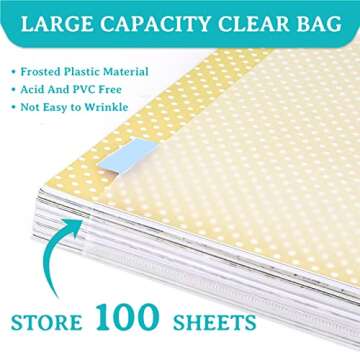 Caydo 42 Pieces Scrapbook Paper Storage Organizer