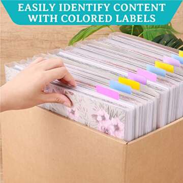 Caydo 42 Pieces Scrapbook Paper Storage Organizer