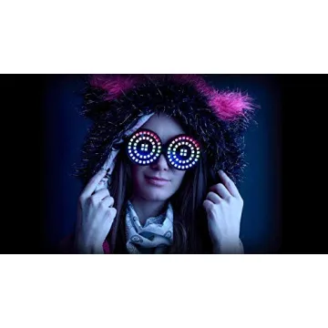 Arcane Lights Rezz Style LED Goggles - Full color animated LED glasses - 20 Animations - 30 Colors