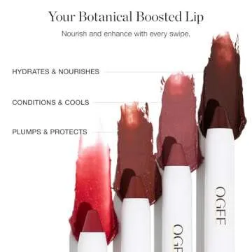 Ogee Tinted Sculpted Lip Oil - Lip Stain Made with 100% Organic Coconut Oil, Jojoba Oil, and Vitamin E - Best as Lip Balm, Lip Color or Lip Treatment - ROSALIA