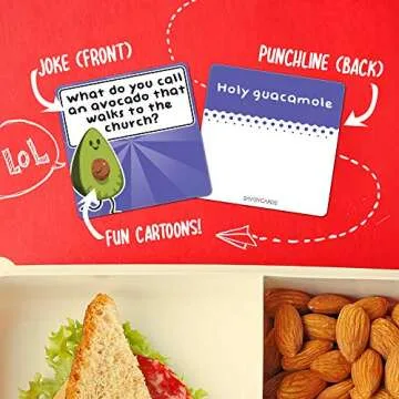 150 Joke Cards for Kids - Lunchbox Notes - Inspirational Motivational Cards for Children - Jokes and Puns for Boys and Girls - Great for Parties, Schools, Bake Sales, Picnics
