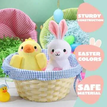 JOYIN 3 PCS Easter Baskets with Colorful Grass Shreds