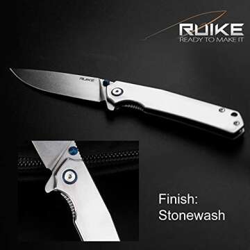 Ruike Pocket Knife Folding EDC Tactical Tool for Men