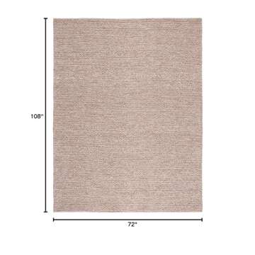SAFAVIEH Natura Collection Area Rug - 6' x 9' Handmade Brown Wool for Living Room
