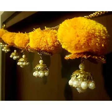 DECORATIVE BUCKETS Bandhanwar|Torans for Diwali Decorations|toran for Door|Handmade Indian Door Hanging/Wall Hanging/Door Valance|Marigold Garland|Indian Wedding Decorations|Diwali décor