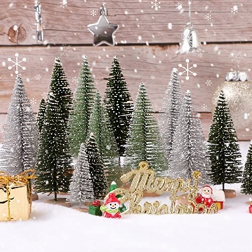 Mini Christmas Trees Set for Holiday Decor & Crafts