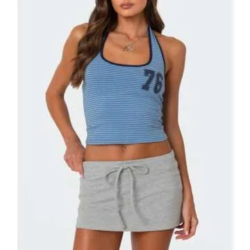 NUFIWI Y2k Tie Waist Mini Skirt - Stylish & Comfy!