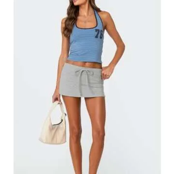 NUFIWI Y2k Tie Waist Mini Skirt - Stylish & Comfy!