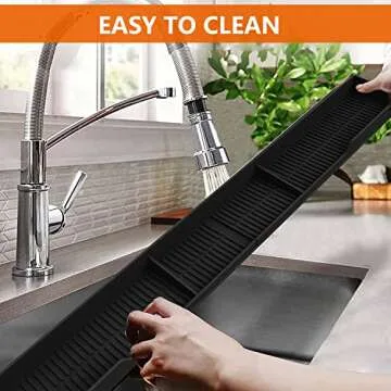 AWOKE Stove Top Shelf 30 Inch - Silicone Material Magnetic Shelf for the Stove - 3 Functional Partitions Kitchen Spice Rack Organizer - Black