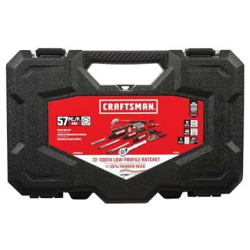 CRAFTSMAN 57 Piece Mechanics Tool Set/Home Tool Set (CMMT99447)