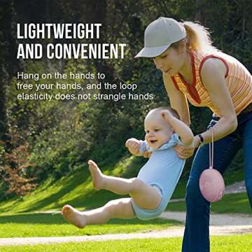 Smlpuame Pacifier Holder Case,BPA Free Portable Pacifier Storage Container,Silicone Baby Pacifier Cover Pouch for Diaper Bag Stroller,Travel Outdoor Activities,Easy to Clean(Pink)