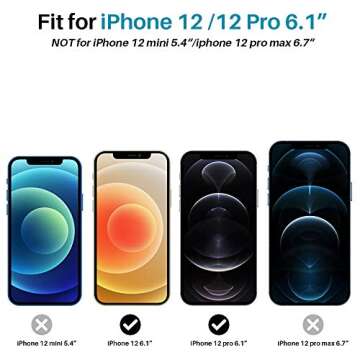 2 Pack LϟK Privacy Screen Protector for iPhone 12/12 Pro - Tempered Glass with Installation Tray