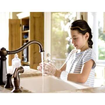 PEARLISH 2pc (1 Pair) White Wrist Towels for Washing Face and Skincare Spa, Microfiber Flannel Wrist Washband, Face Washing Wristbands for Women Girls, Prevent Water Running Down Your Arms