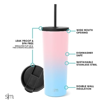 Simple Modern Insulated Tumbler 24oz for Hot and Cold Drinks