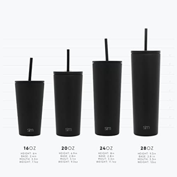 Simple Modern Insulated Tumbler 24oz for Hot and Cold Drinks