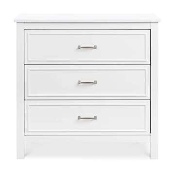 DaVinci Charlie 3-Drawer Dresser in White , 35x20x34 Inch (Pack of 1)