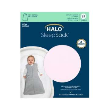 HALO Sleepsack Cotton Wearable Blanket for Safe Baby Sleep