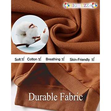 HIGHUZZA Baby girl clothes 6-12 month girl clothes newborn infant girl clothes baby girls sweatshirt winter fall outfits baby girls' baby girls' clothing girls sweatpants brown