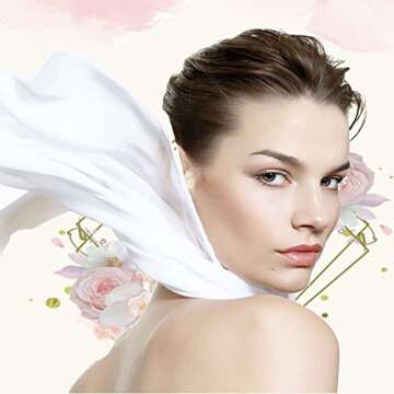 EIysee 35 x 35 Women's Fashion Pattern Large Square Silk Like Hair Scarf Head Sleeping Wrap Satin Neck Bandana for Gift (pure white)…