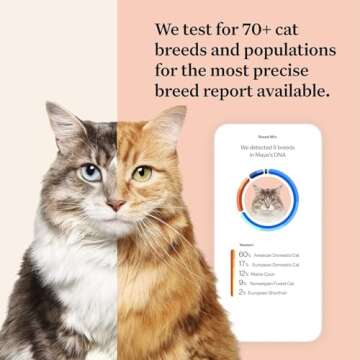 Wisdom Panel Complete: Comprehensive Cat DNA Test kit for 45 Health Genetic Health Conditions, 70+ B...