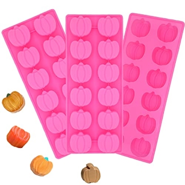 3 Pcs Thanksgiving Mini Pumpkin Silicone Molds for Baking and Candy