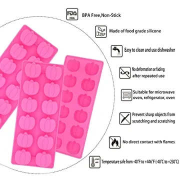 Thanksgiving Silicone Pumpkin Molds for Baking and Crafting