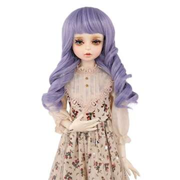 MUZIWIG 1/3 BJD Doll Wig Light Blue Ombre