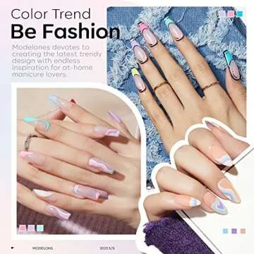 Modelones 24Pcs Gel Nail Polish Set, 20 Colors 7ML Gel Polish Set with Glitter & Glossy & Matte Gel Top + Base Coat Macaron Colors, 2024 Gel Polish Kit Trendy Nail Art