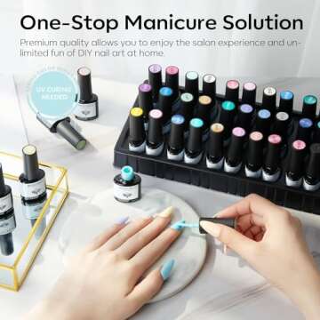 Modelones 24Pcs Gel Nail Polish Set, 20 Colors 7ML Gel Polish Set with Glitter & Glossy & Matte Gel Top + Base Coat Macaron Colors, 2024 Gel Polish Kit Trendy Nail Art