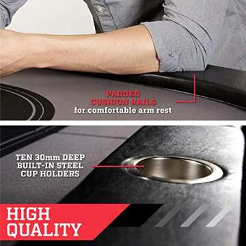 ESPN 10 Player Premium Poker Table With LED Lights