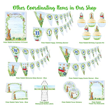Peter Welcome Baby Banner - Rabbit Baby Shower Decoration