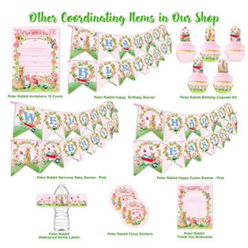 Peter Welcome Baby Banner - Rabbit Baby Shower Decoration