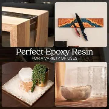 Promise Epoxy Resin Table Top Epoxy Kit - Clear Coat for Table Top Art with Mixing Cups, Stir Sticks, Brushes, & Gloves, Hand Mix DIY Casting Supplies (0.5 Gal Epoxy Resin & 0.5 Gal Hardener Set)