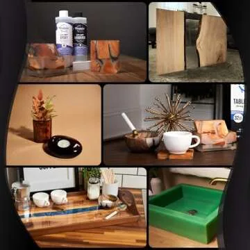 Promise Epoxy Resin Table Top Epoxy Kit - Clear Coat for Table Top Art with Mixing Cups, Stir Sticks, Brushes, & Gloves, Hand Mix DIY Casting Supplies (0.5 Gal Epoxy Resin & 0.5 Gal Hardener Set)