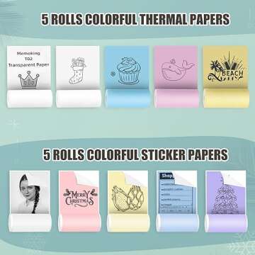 Mini Pocket Printer, Gifts for kids, Portable Thermal Printer for Pictures/Retro-Style Photos/Receipts/Notes/Lists/Label/ Memo/QR Codes, Bluetooth Wireless Smart Printer with Android or iOS APP (PINK)