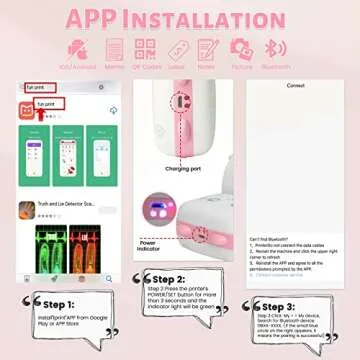 Mini Pocket Printer, Gifts for kids, Portable Thermal Printer for Pictures/Retro-Style Photos/Receipts/Notes/Lists/Label/ Memo/QR Codes, Bluetooth Wireless Smart Printer with Android or iOS APP (PINK)