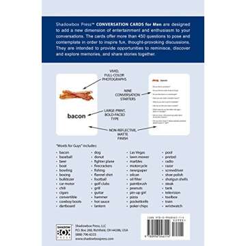 Conversation Cards for Men, Words for Guys: Engaging Cards for Adults with Dementia | Common Words for Seniors with Memory Loss | Alzheimer’s Reminiscing Activities | Interactive 52-Card Deck