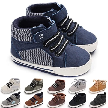 CENCIRILY Baby Boys & Girls High Top Sneakers | Soft Soles & Anti-Skid