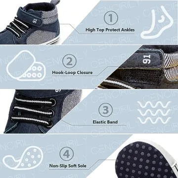 CENCIRILY High Top Infant Sneakers - Soft & Anti-Skid