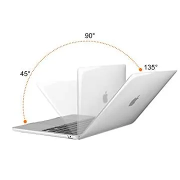 MOSISO Compatible with MacBook Air 13 inch Case 2025 2024 2023 2022 Release M3 A3113 M2 A2681 Touch ID, Protective Plastic Hard Shell Cover Compatible with MacBook Air 13.6 inch Case, Crystal Clear