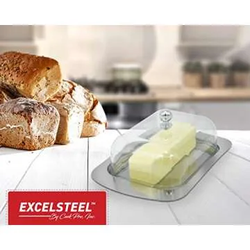 ExcelSteel # Stainless Steel Butter Dish