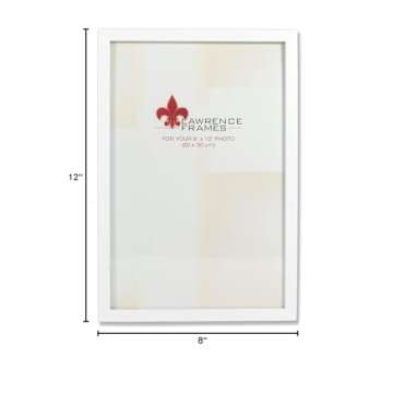 Lawrence Frames White Wood Picture Frame, Gallery Collection, 8 by 12-Inch, White