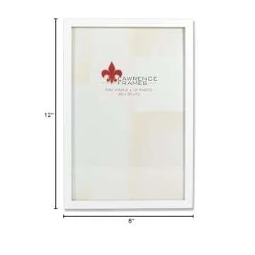 Lawrence Frames White Wood Picture Frame, Gallery Collection, 8 by 12-Inch, White